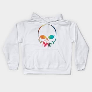 Abstract skull rainbow design Kids Hoodie